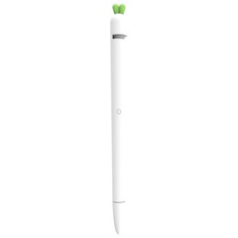 LOVE MEI For Apple Pencil 1 Carrot Shape Stylus Pen Silicone Protective Case Cover (White)