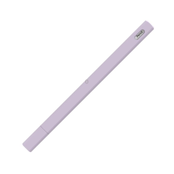 LOVE MEI For Apple Pencil 2 Triangle Shape Stylus Pen Silicone Protective Case Cover(Purple)