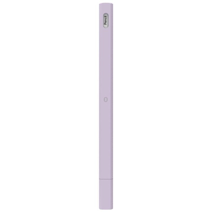 LOVE MEI For Apple Pencil 2 Triangle Shape Stylus Pen Silicone Protective Case Cover(Purple)