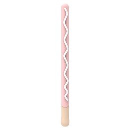 LOVE MEI For Apple Pencil 2 Stripe Design Stylus Pen Silicone Protective Case Cover (Pink)
