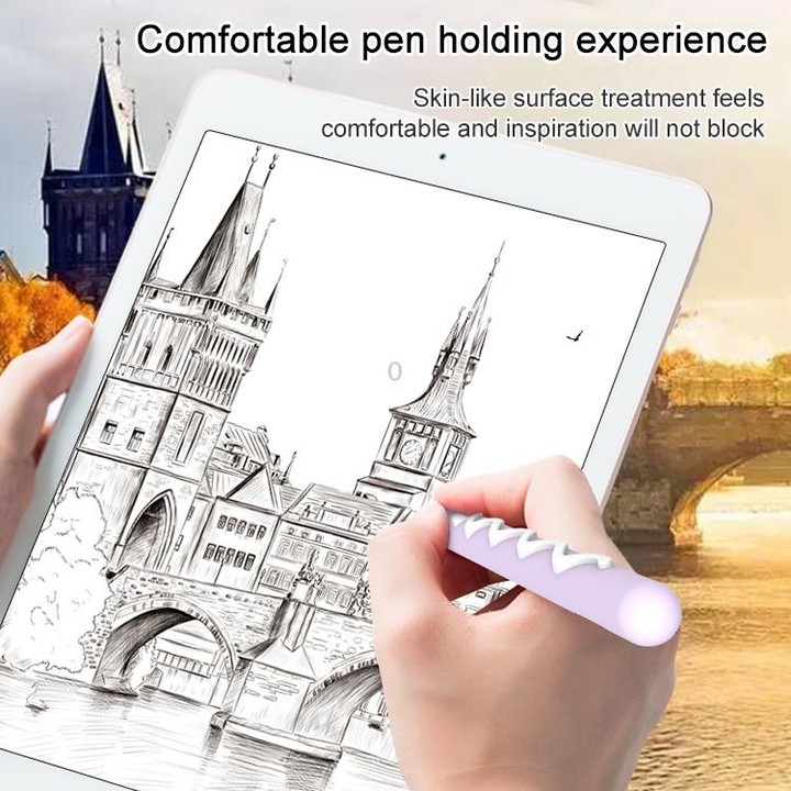 LOVE MEI For Apple Pencil 2 Stripe Design Stylus Pen Silicone Protective Case Cover (Green)