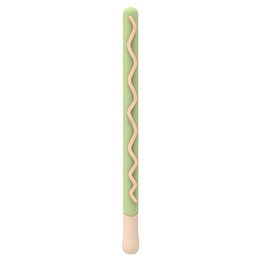 LOVE MEI For Apple Pencil 2 Stripe Design Stylus Pen Silicone Protective Case Cover (Green)