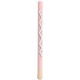 LOVE MEI For Apple Pencil 1 Stripe Design Stylus Pen Silicone Protective Case Cover(Pink)