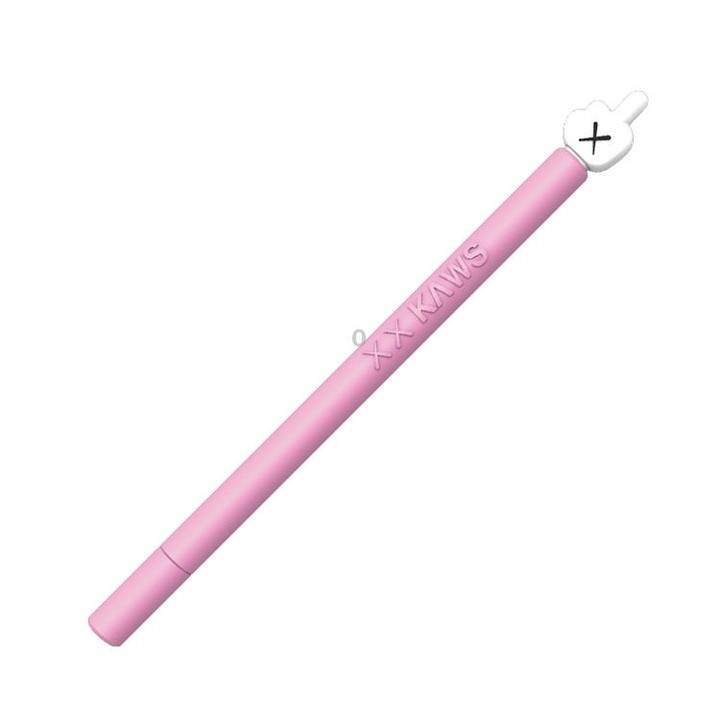 LOVE MEI For Apple Pencil 2 Middle Finger Shape Stylus Pen Silicone Protective Case Cover (Pink)