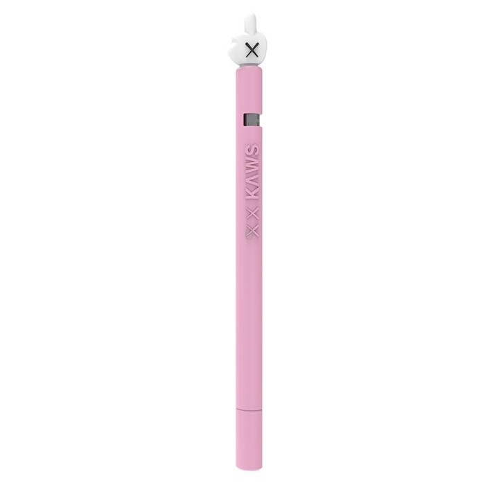 LOVE MEI For Apple Pencil 1 Middle Finger Shape Stylus Pen Silicone Protective Case Cover (Pink)
