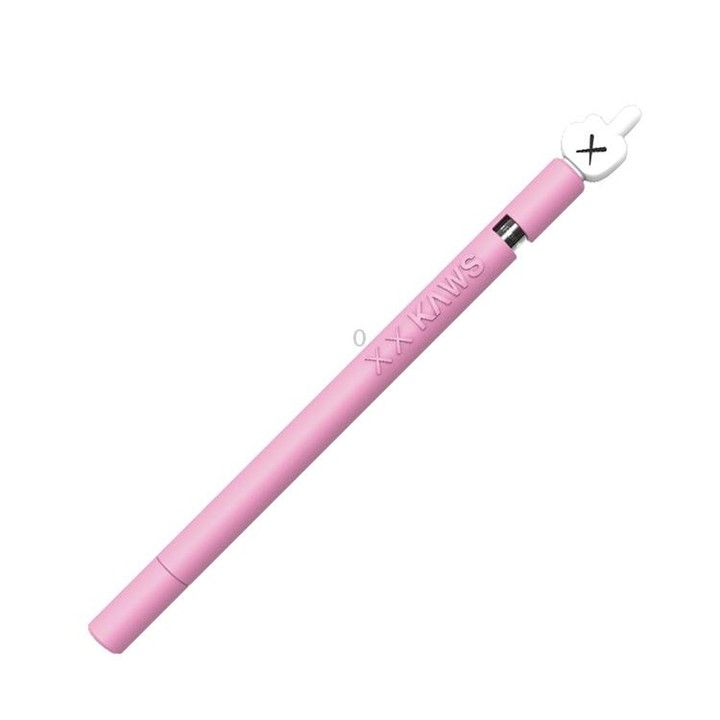 LOVE MEI For Apple Pencil 1 Middle Finger Shape Stylus Pen Silicone Protective Case Cover (Pink)