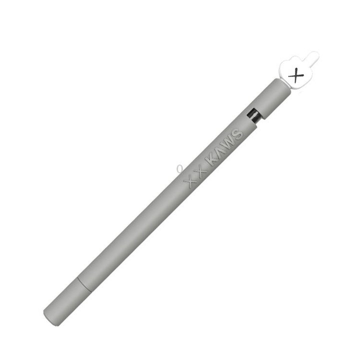 LOVE MEI For Apple Pencil 1 Middle Finger Shape Stylus Pen Silicone Protective Case Cover (Grey)