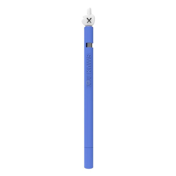 LOVE MEI For Apple Pencil 1 Middle Finger Shape Stylus Pen Silicone Protective Case Cover (Blue)