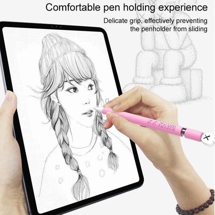 LOVE MEI For Apple Pencil 1 Middle Finger Shape Stylus Pen Silicone Protective Case Cover (Purple)