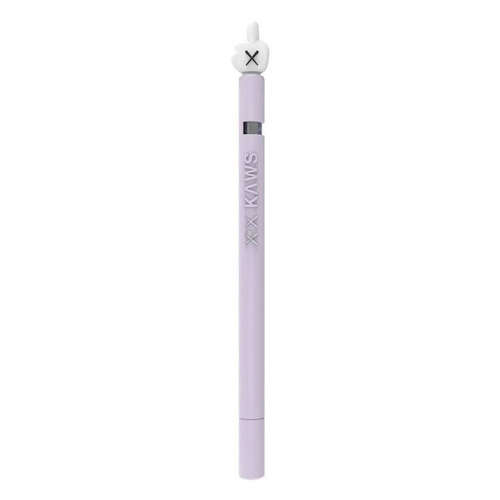 LOVE MEI For Apple Pencil 1 Middle Finger Shape Stylus Pen Silicone Protective Case Cover (Purple)
