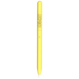 LOVE MEI For Apple Pencil 1 Number Letter Design Stylus Pen Silicone Protective Case Cover(Yellow)