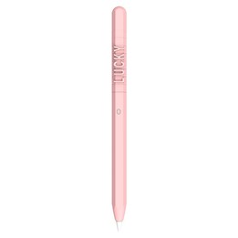 LOVE MEI For Apple Pencil 2 Number Letter Design Stylus Pen Silicone Protective Case Cover (Pink)
