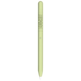 LOVE MEI For Apple Pencil 2 Number Letter Design Stylus Pen Silicone Protective Case Cover (Green)