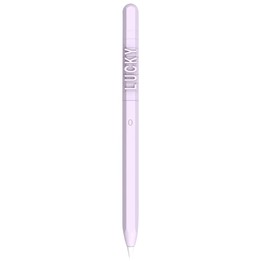 LOVE MEI For Apple Pencil 2 Number Letter Design Stylus Pen Silicone Protective Case Cover (Purple)