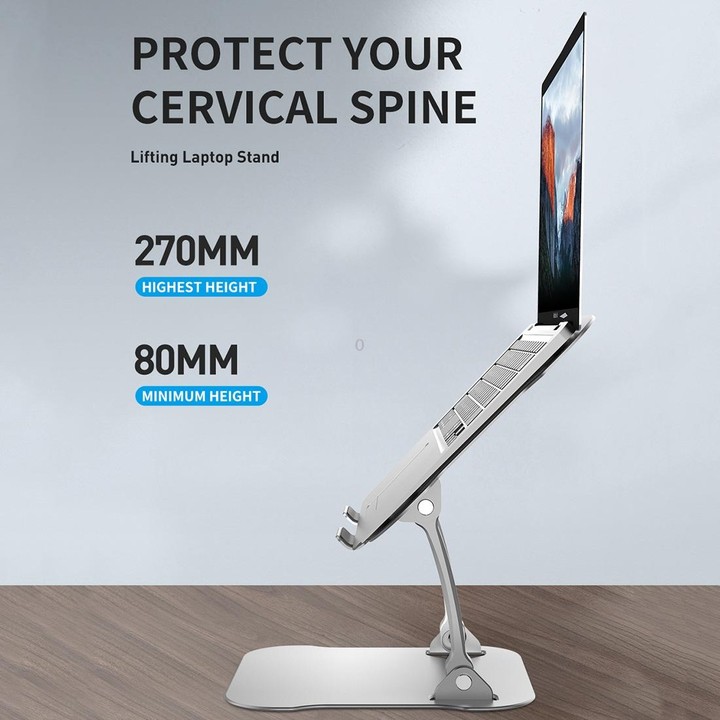R-JUST Lifting Adjustable Laptop Stand(Silver)