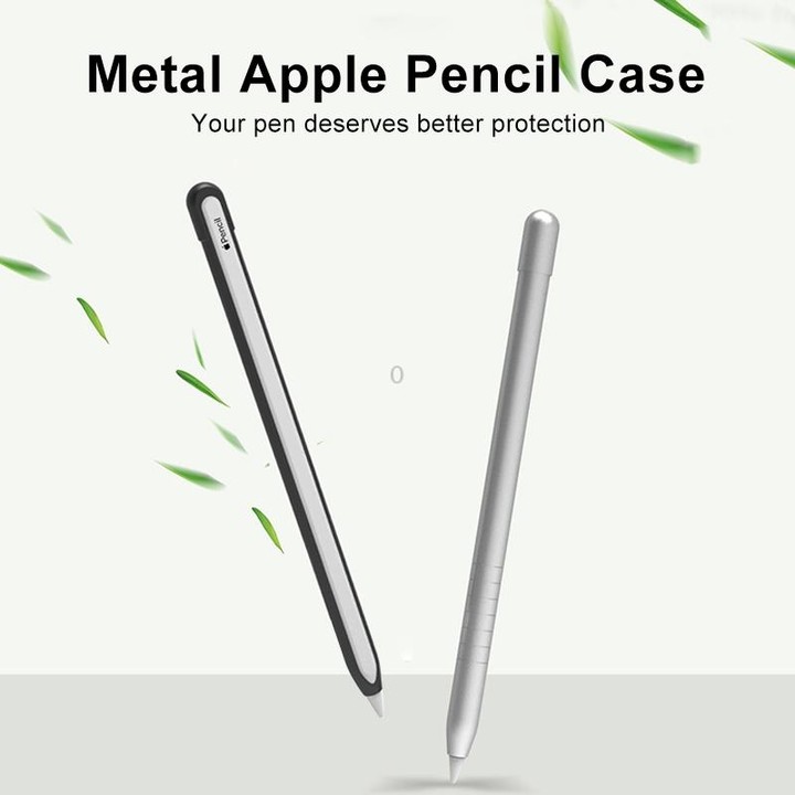 Metal Matte Non-slip Stylus Pen Protective Case for Apple Pencil 1 (Black)