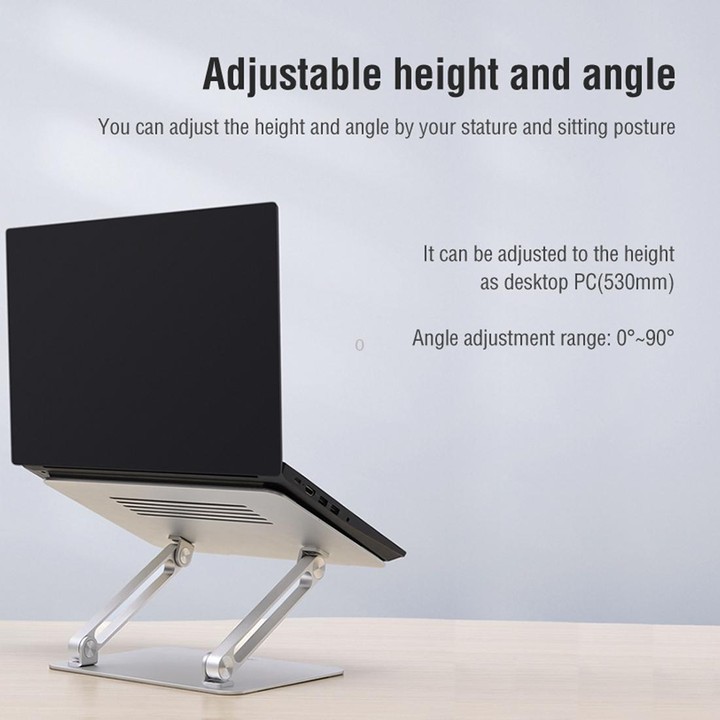 NILLKIN ProDesk Adjustable Aluminum Alloy Laptop Notebook Stand Holder (Grey)