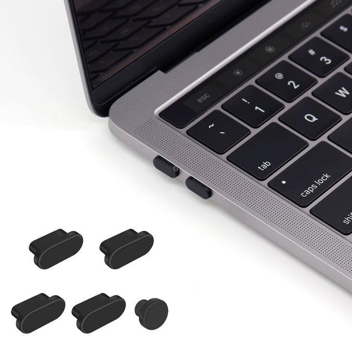ENKAY 5 in 1 Dustproof Plugs About Charging Port for MacBook 12 inch / MacBook Pro 13.3 / 15.4 inch (2016/2017)