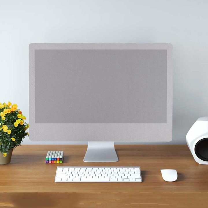 Portable Desktop Computer Dust-proof Cover for Apple iMac 27 inch , Size: 58x20cm(Silver)