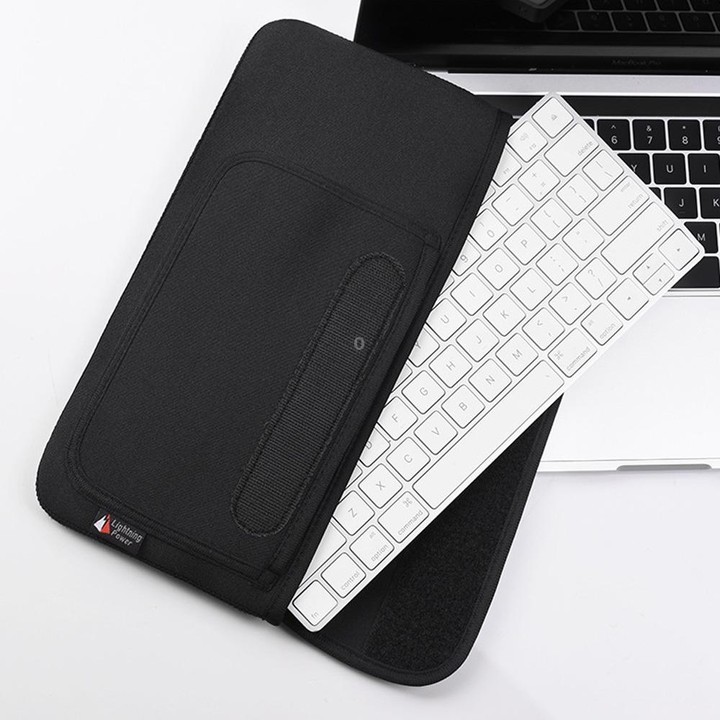Portable Dust-proof Cover Storage Bag for Apple Magic Mouse 2 and Magic Keyboard 2(Black)