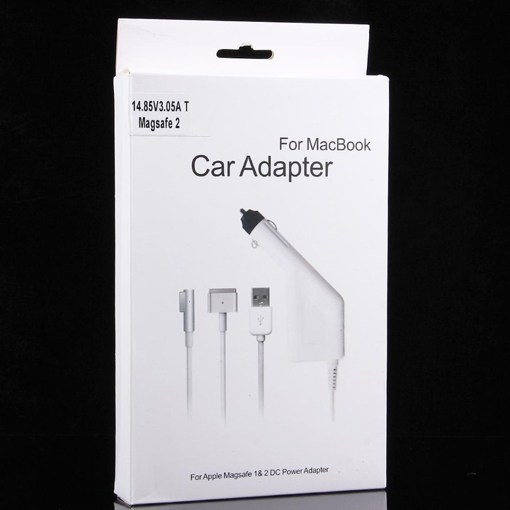 45W 14.85V 3.05A 5 Pin T Style MagSafe 2 Car Charger with 1 USB Port for Apple Macbook A1466 / A1436 / A1465 / A1435 / MD224 / M