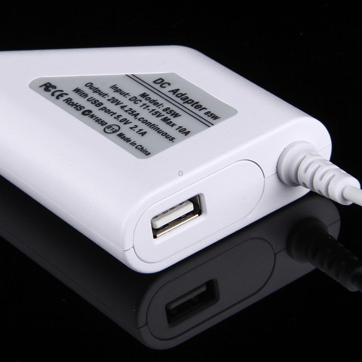 85W 20V 4.25A 5 Pin T Style MagSafe 2 Car Charger with 1 USB Port for Apple Macbook A1398 / A1424 / MC975 / MC976 / ME664 / ME66