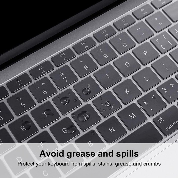 ENKAY TPU Keyboard Protector Cover for 2015 MacBook 12 inch (A1534) / MacBook Pro 13.3 inch without Touch Bar (A1708) , Europe V
