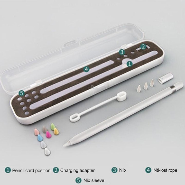 For Apple Pencil 1 / 2 10mm Multi-function Handwriting Pen Protective Case TouchPen Storage Box