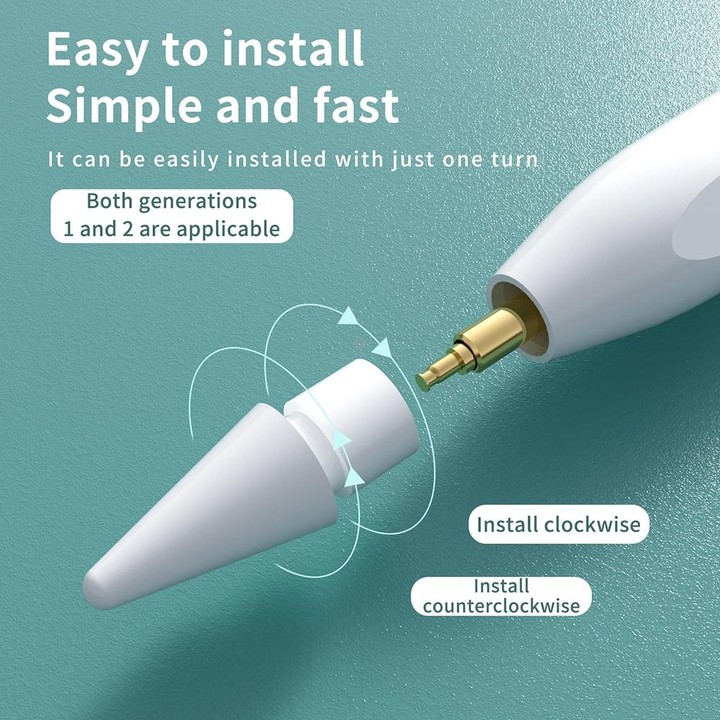 M1 Premium Pen Tips for Apple Pencil 1 / 2 (White)