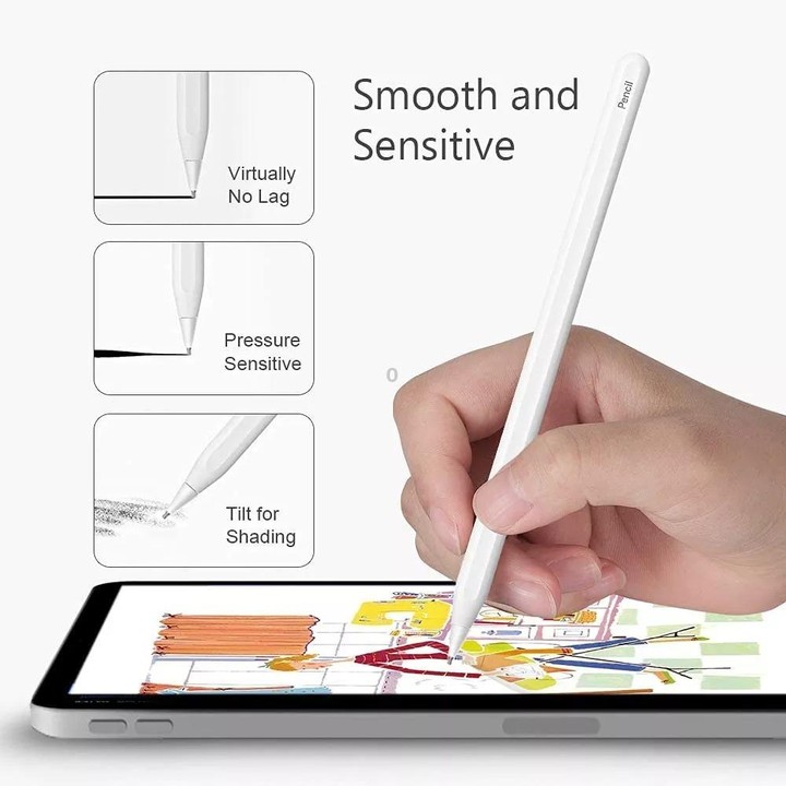 M3 Long Metal Pen Tip for Apple Pencil 1 / 2(White)