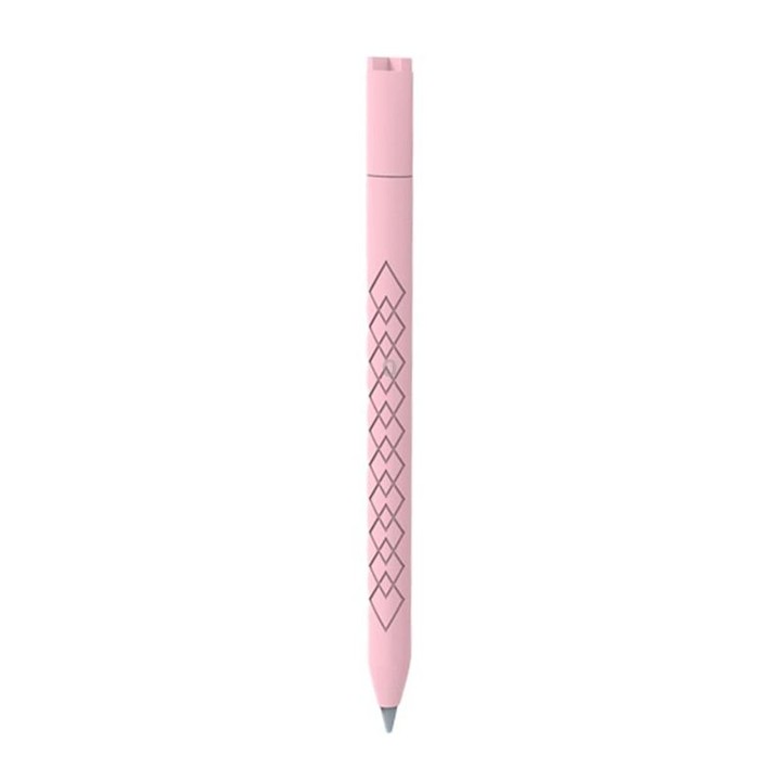 For Apple Pencil (USB-C) Diamond Pattern Silicone Stylus Pen Protective Case (Pink)