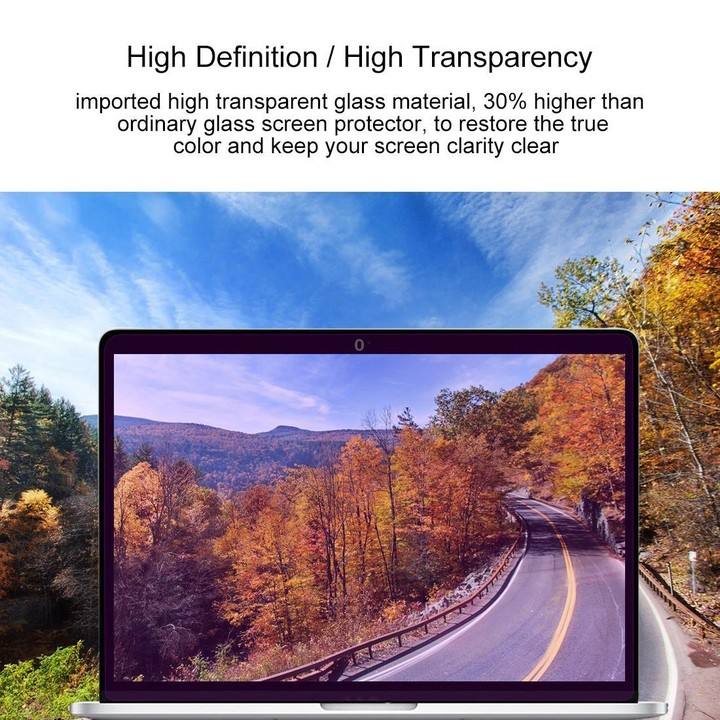 9H Surface Hardness Anti Blue-ray Explosion-proof Tempered Glass Film for Macbook Pro 13.3 inch with Touch Bar (A1706)