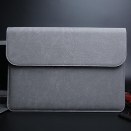 Horizontal Matte Leather Laptop Inner Bag for MacBook Air 11.6 inch A1465 (2012 - 2015) / A1370 (2010 - 2011)(Dark Gray)