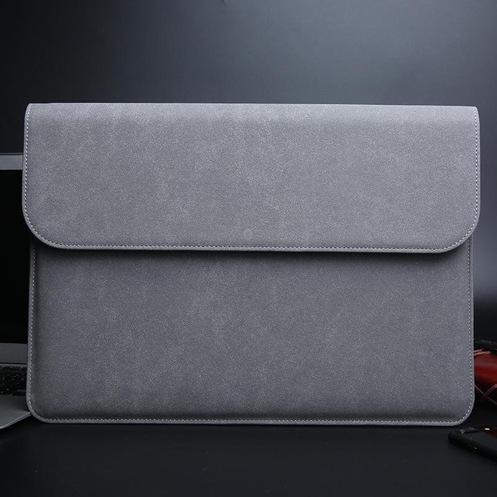 Horizontal Matte Leather Laptop Inner Bag for MacBook Air 11.6 inch A1465 (2012 - 2015) / A1370 (2010 - 2011)(Dark Gray)