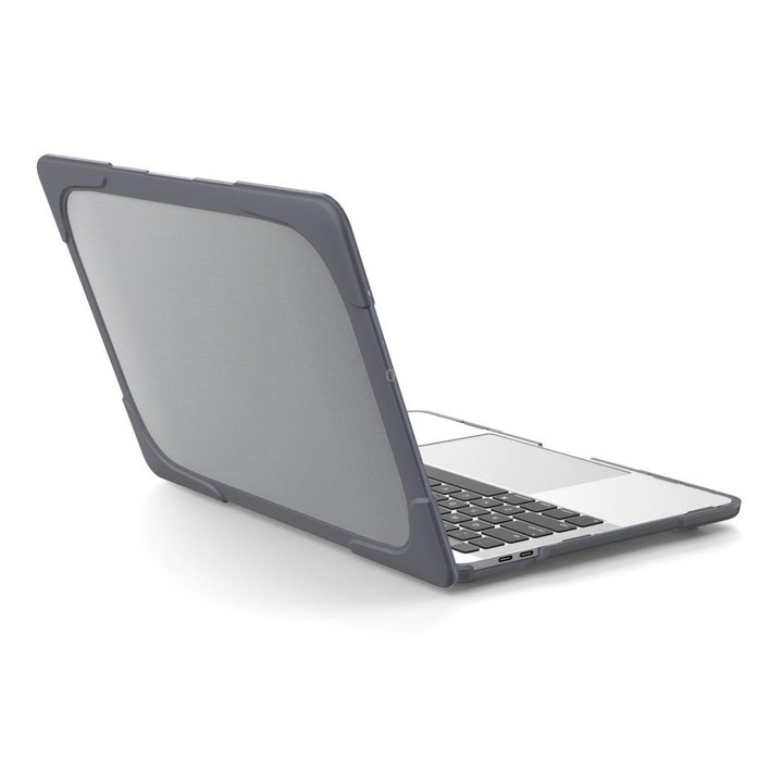 For Macbook Pro 13.3 inch (A1708) & with Touchbar (A1706) Laptop TPU + PC Folding Shockproof Protective Case with Holder(Grey)
