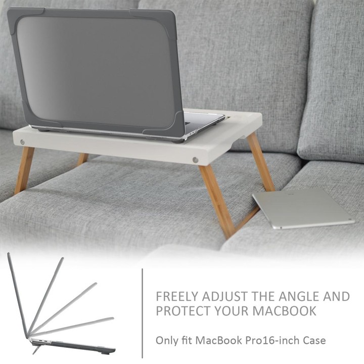 For MacBook Pro 16 inch A2141 (2019) PC + TPU Two Colors Laptop Protective Case(Grey)