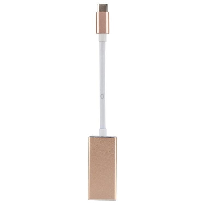 USB-C / Type-C 3.1 Male to Mini DP Female HD Converter, Length: 12cm(Gold)