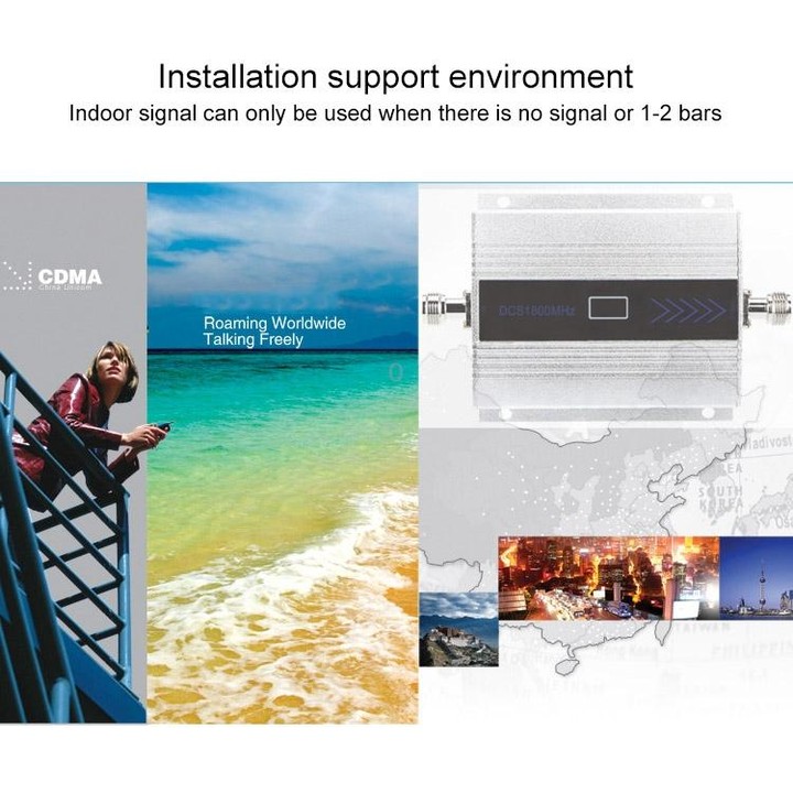 DCS-LTE 4G Phone Signal Repeater Booster (Silver)
