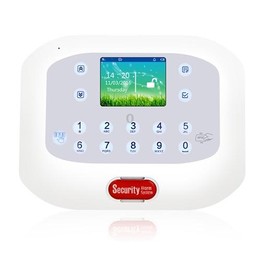 DY-GSM50A 8 in 1 Kit 315MHz / 433MHz Wireless GSM/PSTN Intelligent Anti-Burglar Alarm System, Touch Panel LCD Screen(White)
