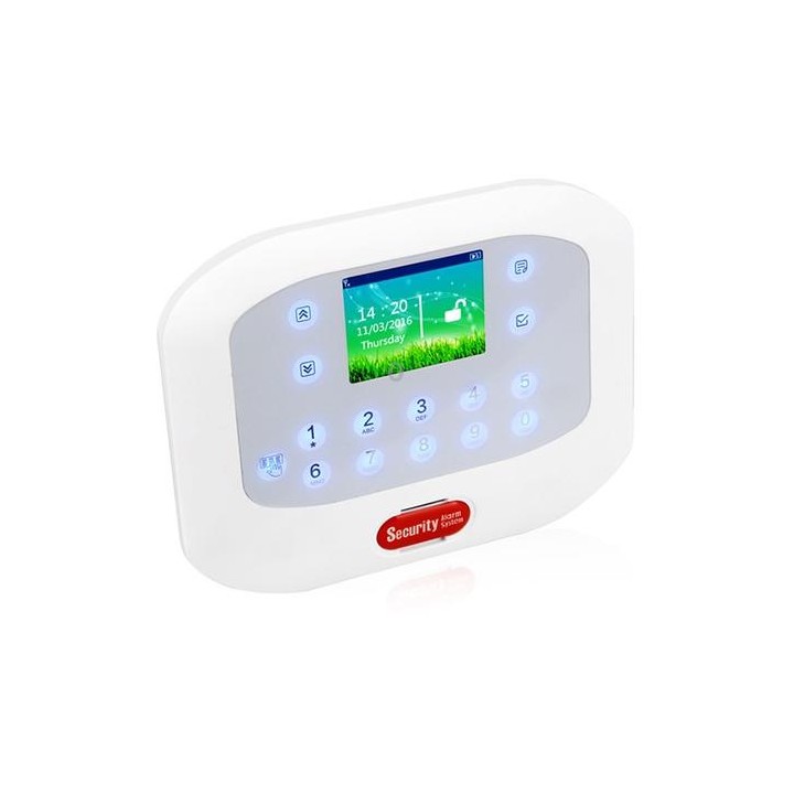 DY-GSM50A 8 in 1 Kit 315MHz / 433MHz Wireless GSM/PSTN Intelligent Anti-Burglar Alarm System, Touch Panel LCD Screen(White)