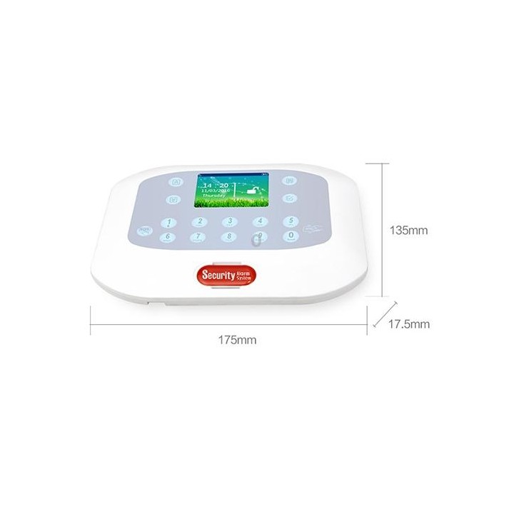 DY-GSM50A 8 in 1 Kit 315MHz / 433MHz Wireless GSM/PSTN Intelligent Anti-Burglar Alarm System, Touch Panel LCD Screen(White)