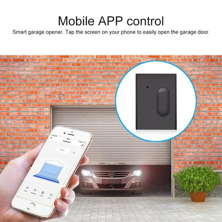 DY-CK400A Garage Door Switch Wireless WiFi Remote Controller, Support for Alexa Voice Control & APP Control & Multi-person Shari