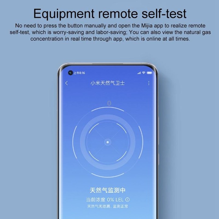Original Xiaomi Smart Home Gas Alarm Sensor Detector, US Plug(White)