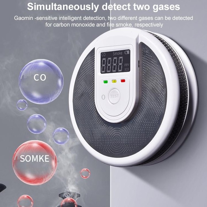 JSN-999COM Live Voice Alarm Smoke Carbon Monoxide Alarm Detector without Battery