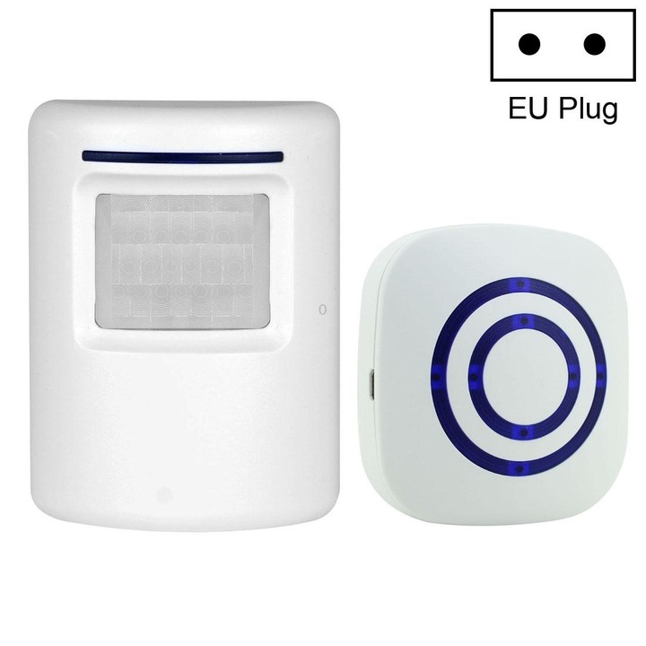 FY-0256 2 in 1 PIR Infrared Sensors (Transmitter + Receiver) Wireless Doorbell Alarm Detector for Home / Office / Shop / Factory