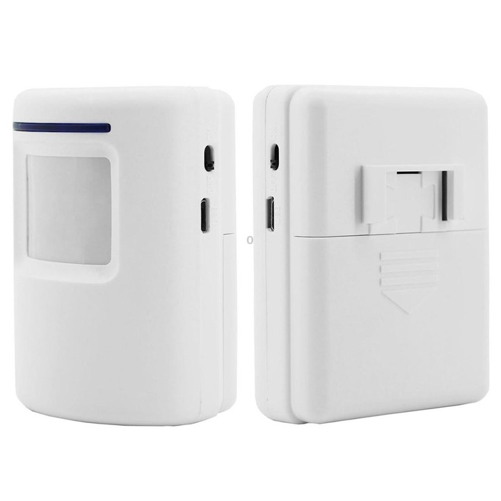 FY-0256 2 in 1 PIR Infrared Sensors (Transmitter + Receiver) Wireless Doorbell Alarm Detector for Home / Office / Shop / Factory