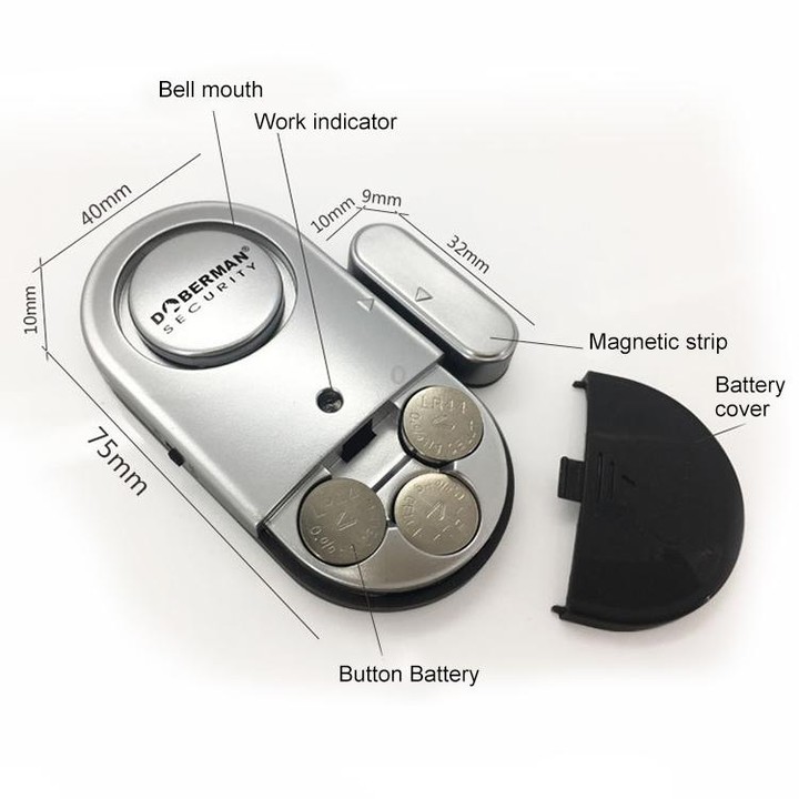 DOBERMAN SE-0701 Oval Household Anti-theft Door and Window Magnetic Spring Sensor Super Loud Simple Alarm