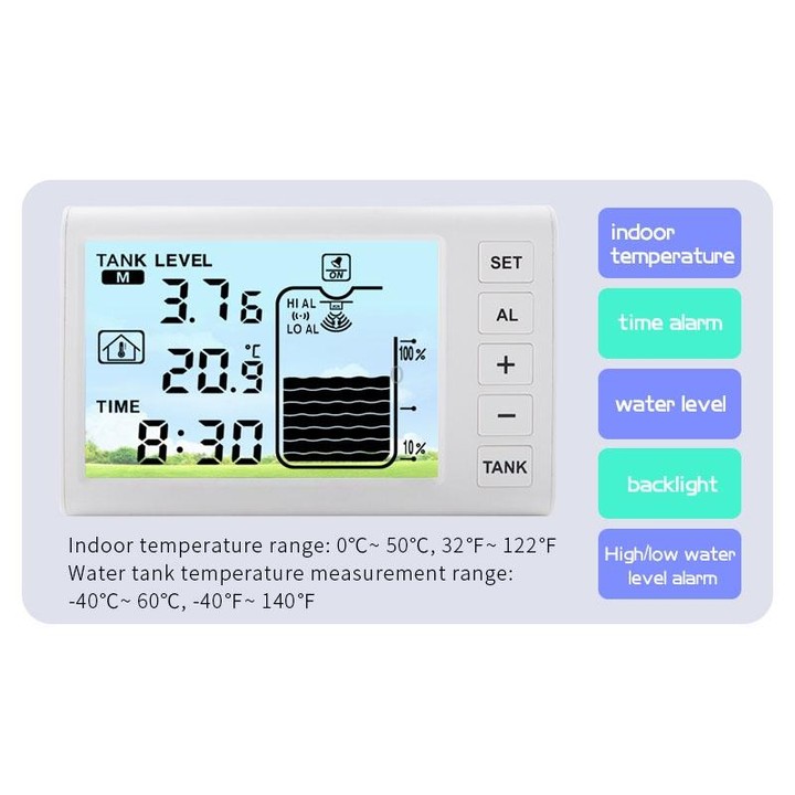 TS-FT003 Solar Charging Ultrasonic Liquid Level Meter