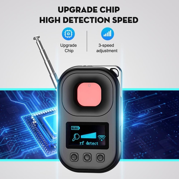 T03 Multi-function Camera Detector Scanner Anti-Peep Eavesdropping Anti-Monitoring Signal Detector (Black)