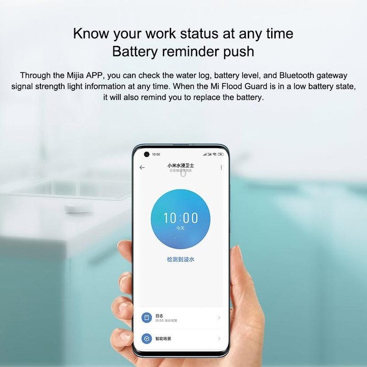 Original Xiaomi Wireless Bluetooth Flood Guard Intelligently Detects Water Leakage Xiaoai Speaker Linkage App to Remotely Remind